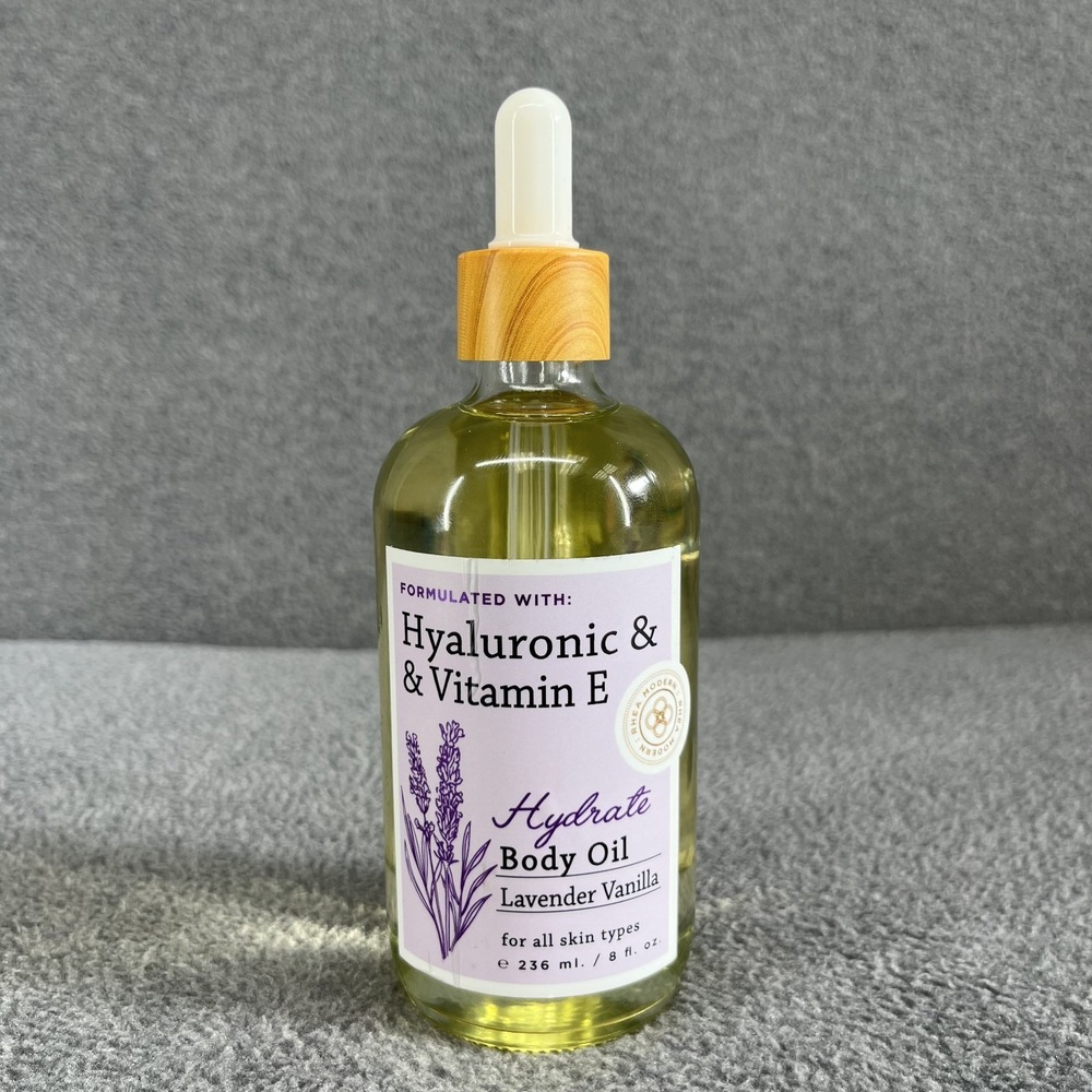 Hyaluronic & Vitamin E‎  Hydrating Body Oil Lavender Vanilla 8 oz Home & Body Co